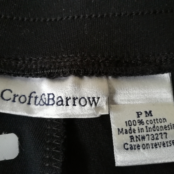 Croft & Barrow NWOT black shorts size PM - Picture 7 of 8